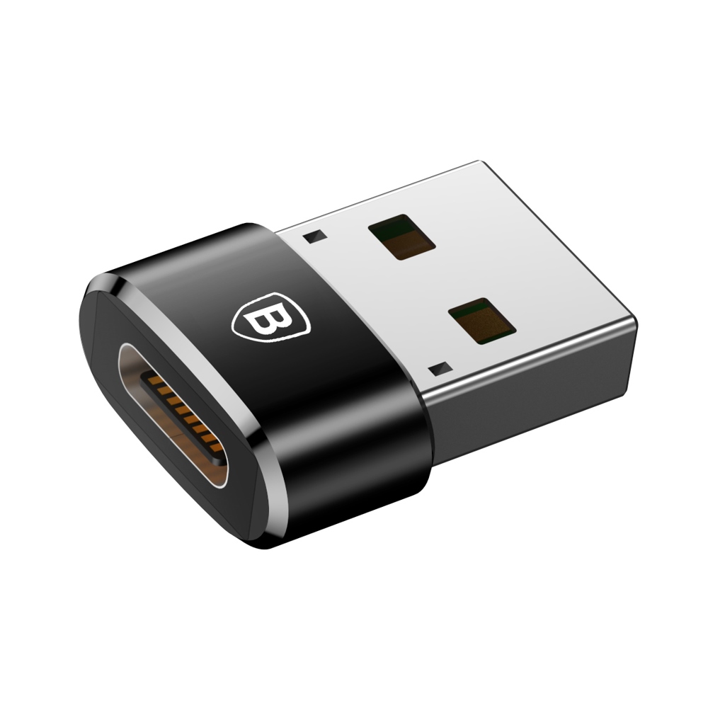 Baseus Type C Female To USB Male Converter Black CAAOTG 01 Mega Zone