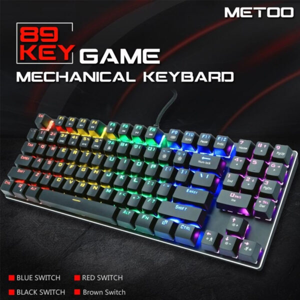 JEDEL KL89 Gaming Mechanical RGB Backlight Wired Keyboard – Mega Zone