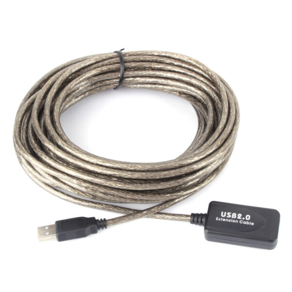 USB 2.0 Extension Cable (Male to Female) - 15m Length with Double IC Technology