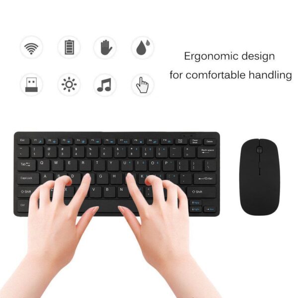 Jedel WS6100 Ultra Slim Mini Wireless Keyboard Mouse Set - Image 2