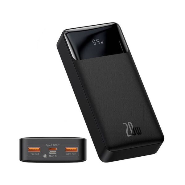 Baseus Bipow Digital Display Power Bank 30000mAh 20W in Black - Image 2