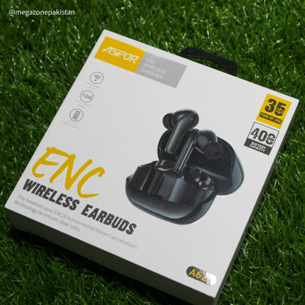 ASPOR A626 True Wireless Headset - V5.3, 400mAh, 35-Hour Playtime, Type-C Port - Image 2