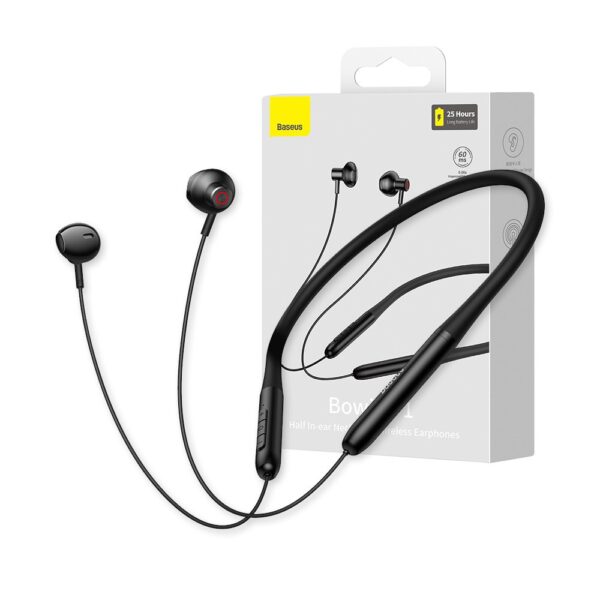 Baseus Bowie P1x In-ear Neckband Wireless Earphones Black - Image 2