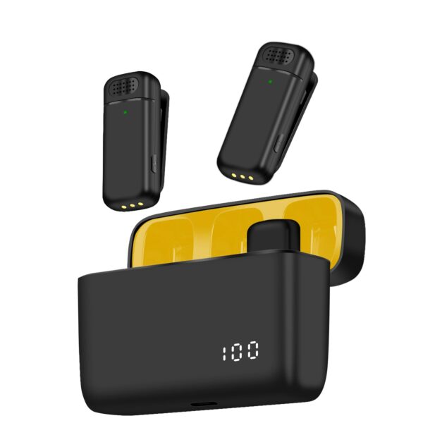 K6 Type C Double Wireless Mic with Noise Reduction and Charging Case - Image 2