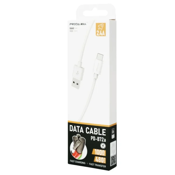 REMAX PRODA PD B72A TYPE C Baco Fast Charging Data Cable A-C