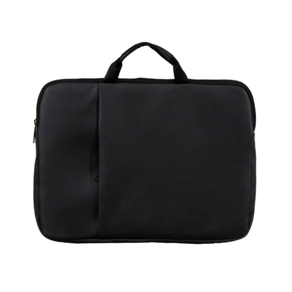 15.6 Inch Leather Laptop Sleeve - Black