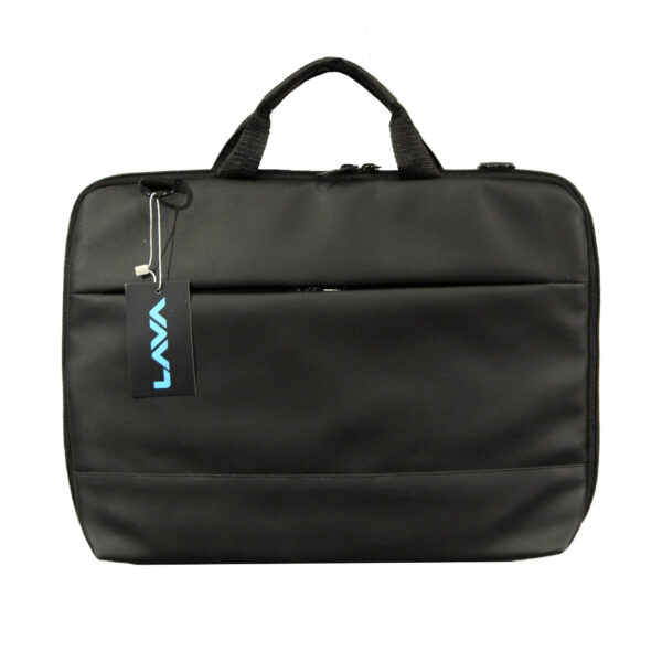 CX01 15.6 Inch Ultra Slim Laptop Bag - PU Leather, Black
