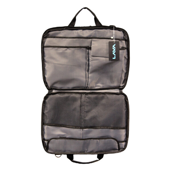 CX01 15.6 Inch Ultra Slim Laptop Bag - PU Leather, Black - Image 3