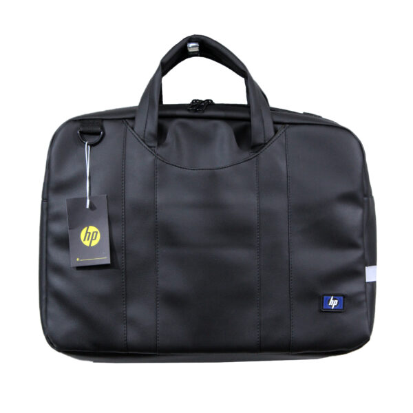 ET05 15.6 Inch Single Shoulder Laptop Bag - PU Leather, Black