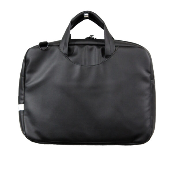 ET05 15.6 Inch Single Shoulder Laptop Bag - PU Leather, Black - Image 2