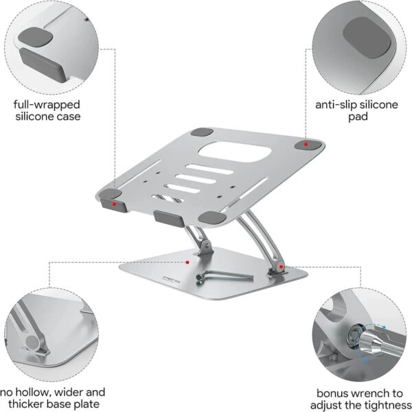 J21 Aluminum Alloy Laptop Stand - Multi-Angle Adjustable