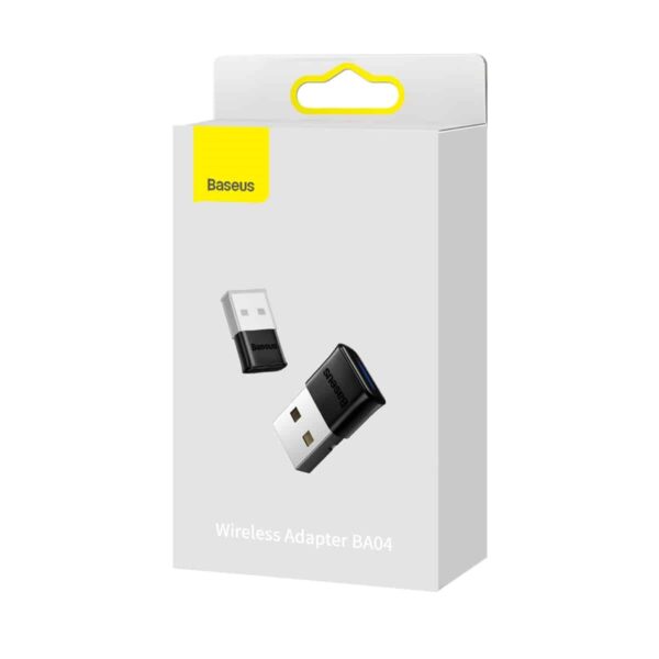 Baseus BA04 Mini Bluetooth Adapter for PC, USB 5.0 Wireless Bluetooth Dongle Receiver - Black ZJBA000001