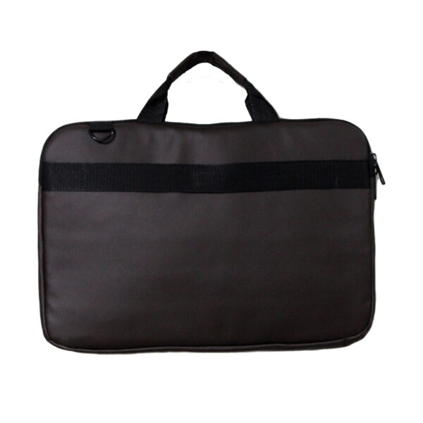 Orange 15.6 Inch File Laptop Bag - PU Leather, Brown - Image 2