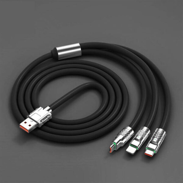 120W 6A 3 In 1 Fast Charging Cable - Image 3
