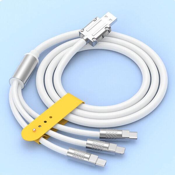 120W 6A 3 In 1 Fast Charging Cable - Image 2