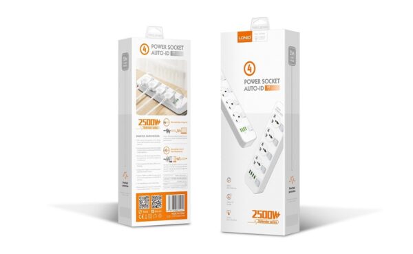 LDNIO SC4408 4 AC Outlets Universal Power Strip