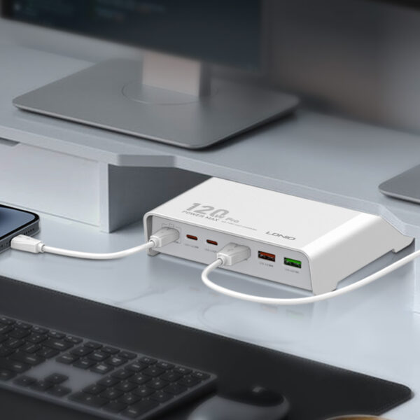 LDNIO Q605 120W Multi-Ports Desktop Charging Station - Image 3