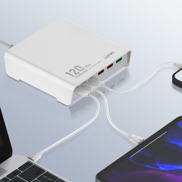LDNIO Q605 120W Multi-Ports Desktop Charging Station - Image 5