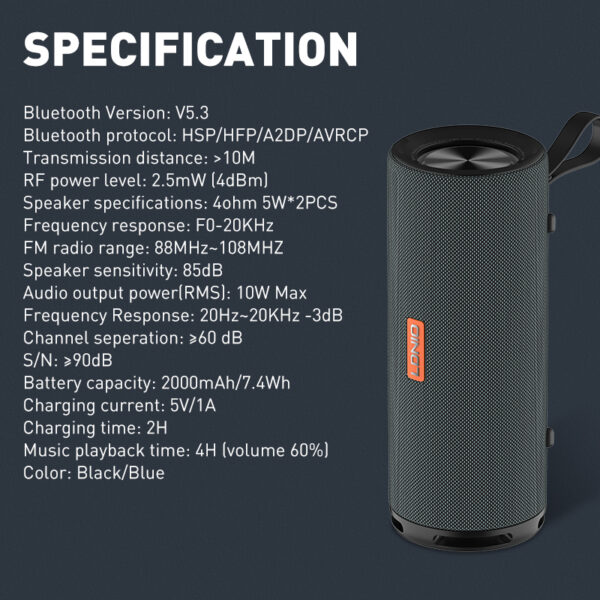 LDNIO BTS13 Mini Wireless BT Bass HIFI Speaker - Image 7