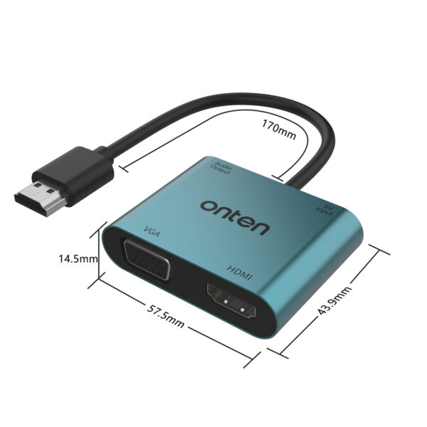 ONTEN 4 in 1 HDMI to HDMI + VGA with Audio 5166HV - Image 4