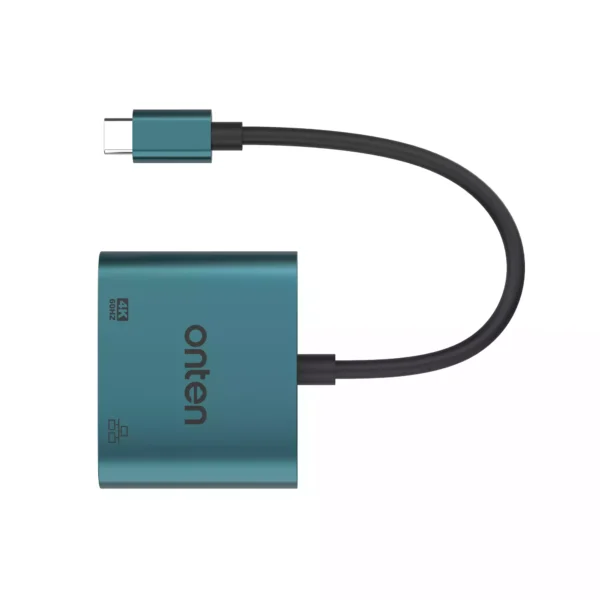 ONTEN USB-C to HDMI Video Adapter with RJ45 (100M) UC288 - Image 2