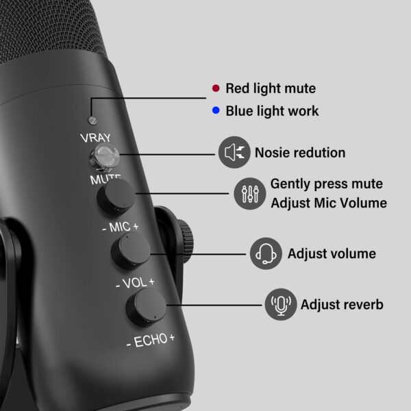 Jmary MC-PW8 Professional USB Condenser Microphone - Image 4