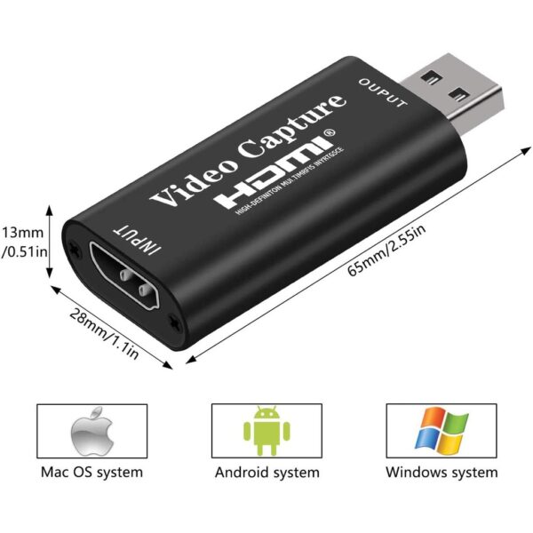HDMI Capture Card - HDMI to USB 2.0 Video Capture Device - Image 2