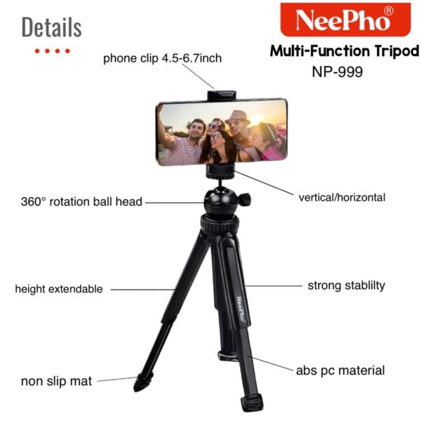 Neepho NP-999 Multi function Tripod For Shooting - Image 4