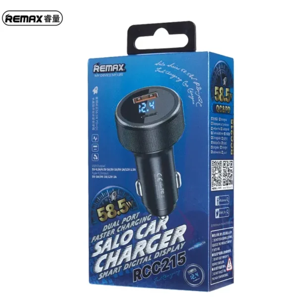 Remax RCC215 Salo Series 58.5W PD+QC Fast Charging Car Charger - Image 2
