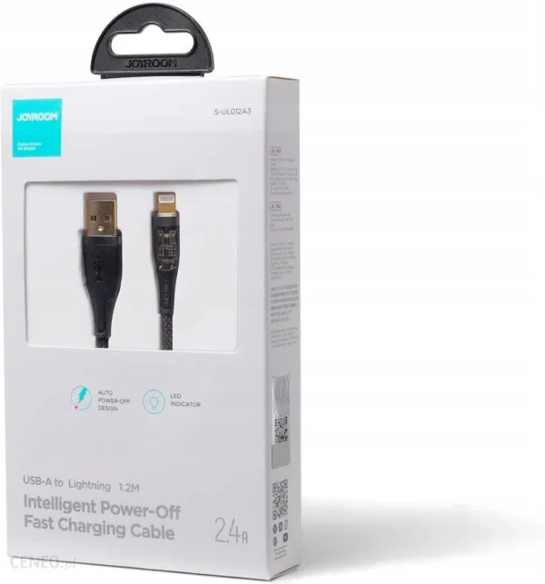 JOYROOM SA27-CL3 30W (Type-C to Lightning) 1.2m Star-Light Series Fast Charging Data Cable -Black