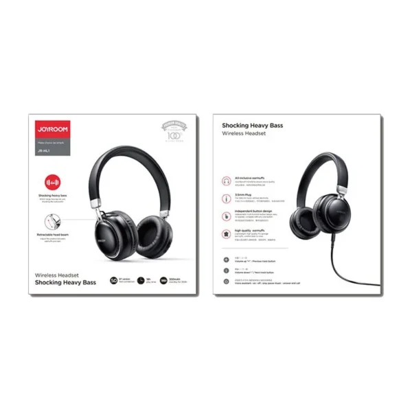 JOYROOM JR-HL2 Bluetooth Headset Black