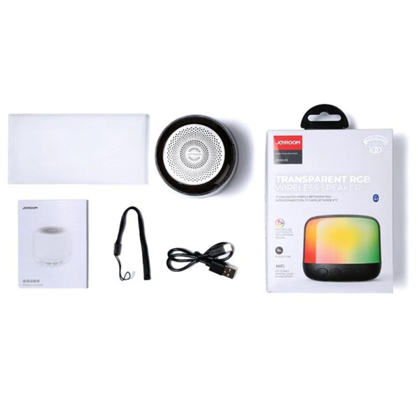 JOYROOM JR-ML03 Transparent RGB Wireless Speaker-black - Image 2