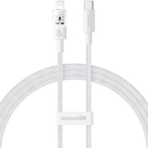 Baseus Data Cable USB-C to iP 20W 2m Gem Fast-Charging  Moon White  P10373001211-01