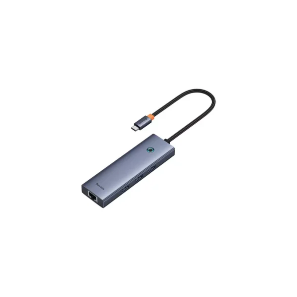 Baseus UltraJoy Series 6-Port HUB Docking Station Space Grey（Type-C to HDMI4K@30Hz*1+USB 3.0*3+PD*1+RJ45*1） - Image 2