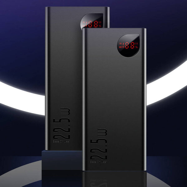 Baseus  Power Bank 20000mAh 22.5W Adaman Metal Digital Display Quick ChargeBlack 2024 - Image 2