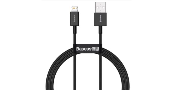 Baseus  Data Cable USB to iP 2.4A 1m  Superior Series Fast Charging Black CALYS-A01 - Image 2