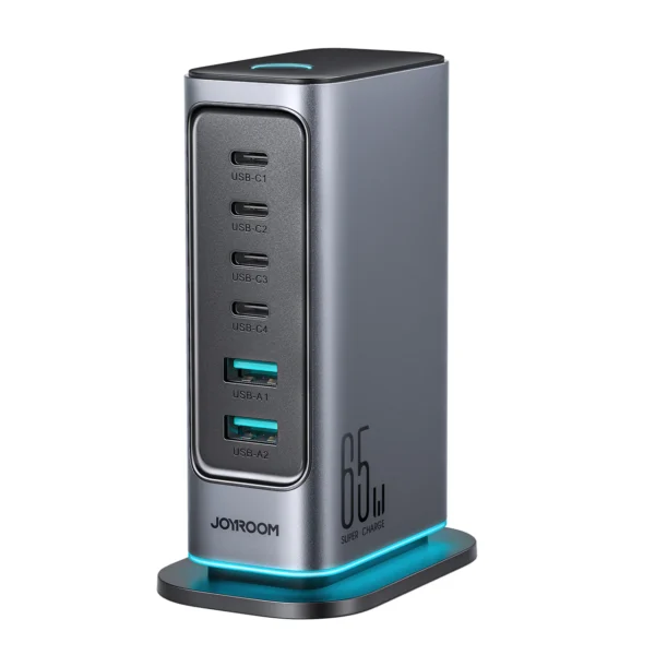 JOYROOM JR-TCM02 65W Multi-port Charger-Dark Gray（EU） - Image 2