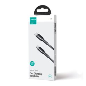 JOYROOM SA26-CC3 Flash-Charge Series 60W Fast Charging Data Cable (Type-C to Type-C) 1m-Black