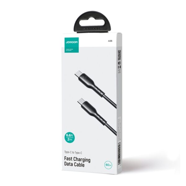 JOYROOM SA26-CC3 Flash-Charge Series 60W Fast Charging Data Cable (Type-C to Type-C) 1m-Black