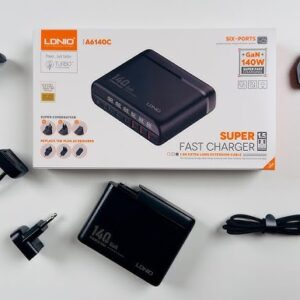 LDNIO A6140C 140W Super Fast charging 1.5M replaceable plug extension cord LED display