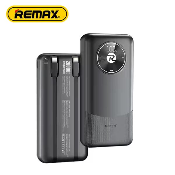 REMAX RPP-38 20000mAh 20W+22.5W Built-in Dual Fast Charging cables power bank - Image 2