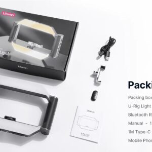NEEPHO NP-L5 U-Rig Mobile Holder with Light, Dimmable 2500K-9000K, Video Stabilizer with Remote