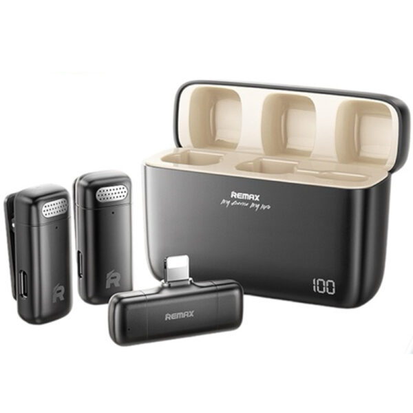 REMAX K15 iPH Noise Canceling 2 in 1 Wireless radio microphone for smart phone - Image 2