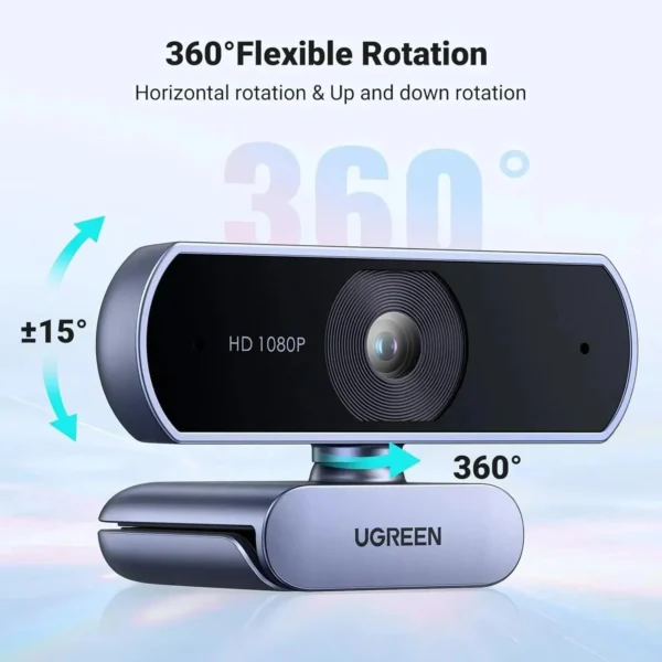 UGREEN CM717 2K Webcam with Microphone, Full HD USB Web Camera 360 25442 - Image 2