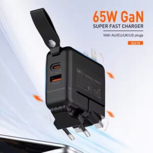 LDNIO Q2618 EU GaN 65W All-in-one Adapter With C-C Cable