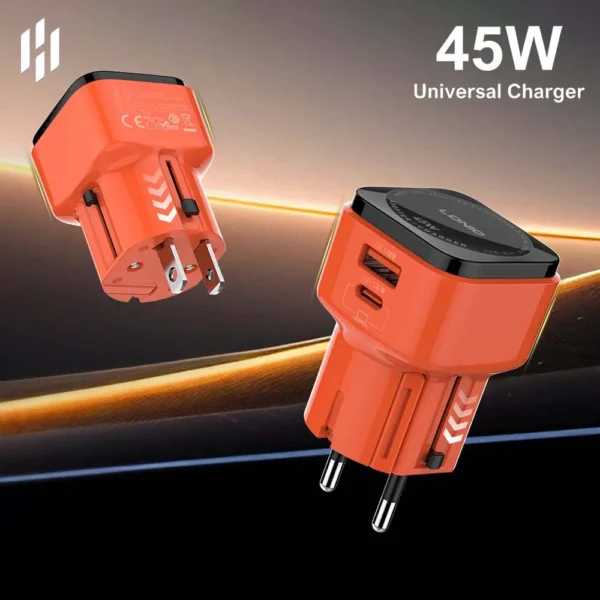 LDNIO Q2420 GaN45W  All-in-one Adapter with C-C Cable - Image 2