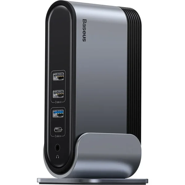 Baseus UnionJoy 14-Port Three-Screen Multifunctional Type-C HUB Adapter（CN+EU+UK）Space grey B00532303812-00 - Image 2