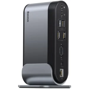 Baseus UnionJoy 14-Port Three-Screen Multifunctional Type-C HUB Adapter（CN+EU+UK）Space grey B00532303812-00