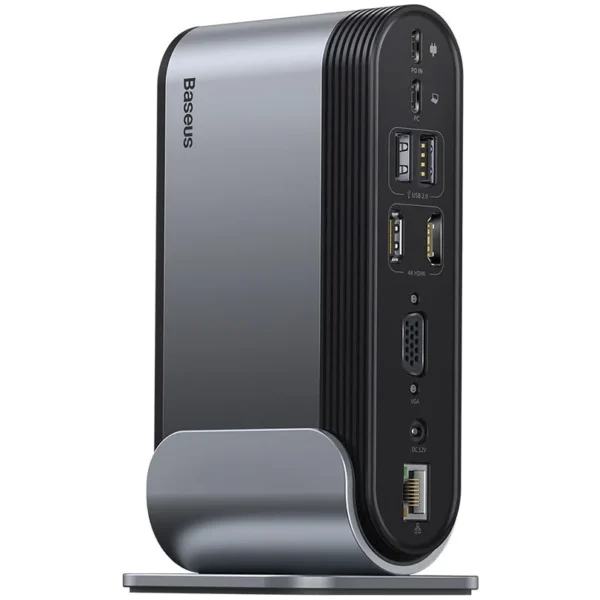 Baseus UnionJoy 14-Port Three-Screen Multifunctional Type-C HUB Adapter（CN+EU+UK）Space grey B00532303812-00