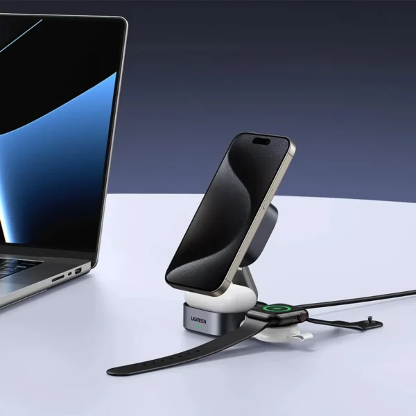 Ugreen W702 15W 2-in-1 Magnetic Wireless Charger 35316 - Image 2